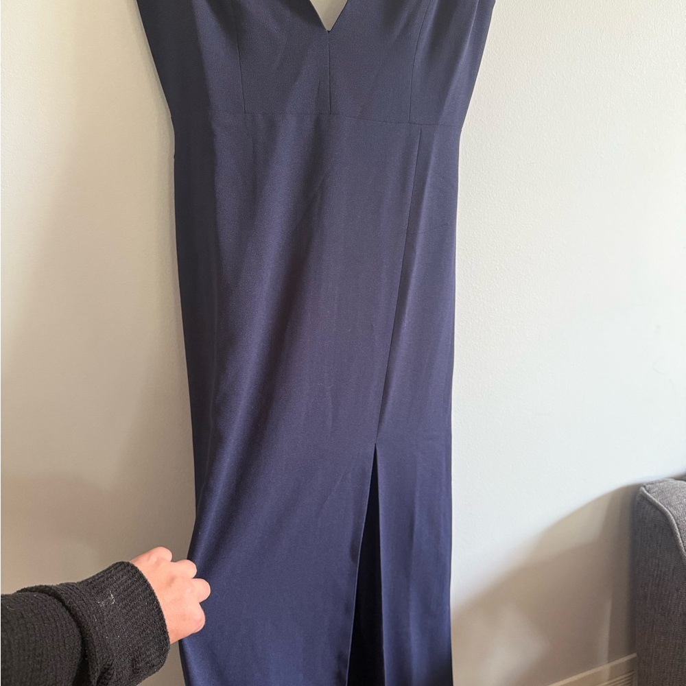 Park & Fifth Navy Blue V-Neck Maxi Dress